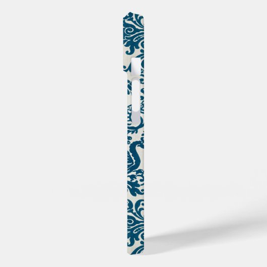 Waterverf Blauw & Wit Bloemen  Patroon Case-Mate iPhone Case (Achterkant / Links)