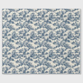 Waterverf blauw-wit China kasteelpagode Cadeaupapier (Vlak)