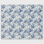 Waterverf blauw-wit China pauw chinoserie Cadeaupapier (Vlak)