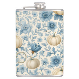 WATERVERF BLAUW & WIT HERFST HERFSTPOMPOENEN HEUPFLES