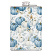 WATERVERF BLAUW & WIT HERFST HERFSTPOMPOENEN HEUPFLES (Achterkant)