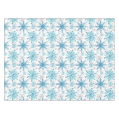 Waterverf Blauw & Zilver Glitter Winter Sneeuwvlok Tafelkleed (Voorkant (Horizontaal))