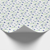 Waterverf Blauwbes Cadeaupapier (Hoek)