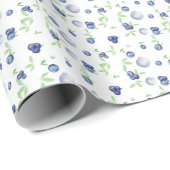 Waterverf Blauwbes Cadeaupapier (Rol Hoek)