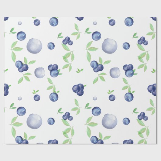 Waterverf Blauwbes Cadeaupapier (Vlak)