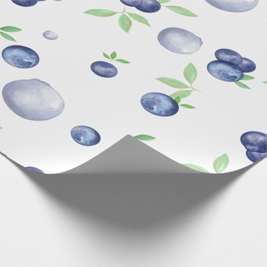 Waterverf Blauwbes Cadeaupapier (Hoek)