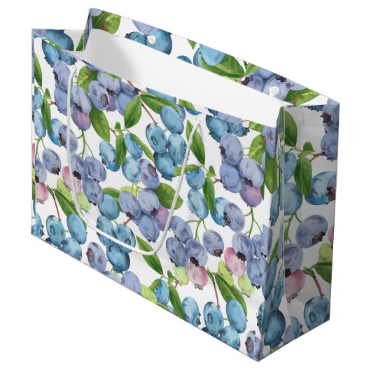 Waterverf Blauwbes Groot Cadeauzakje (Voorkant Gekanteld)