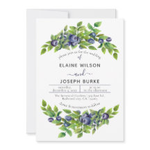 waterverf blauwbessen blauwe botanische bruiloft