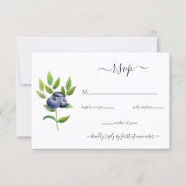 waterverf blauwbessen blauwe botanische bruiloft RSVP kaartje