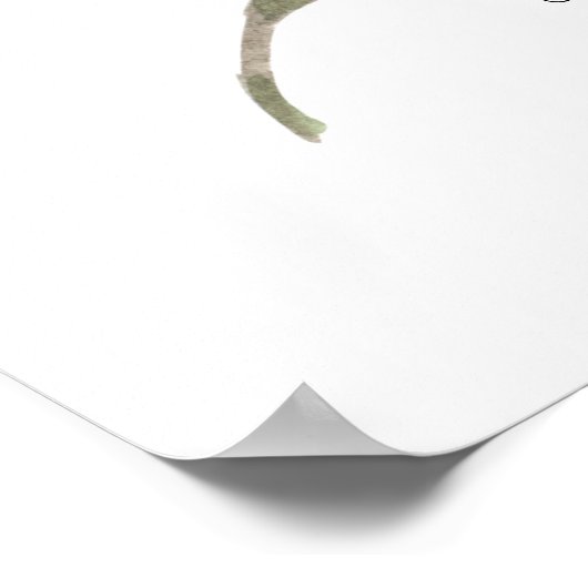 Waterverf Blauwbessen botanisch Poster (Hoek)