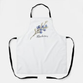 Waterverf Blauwbessen botanisch Schort (Voorkant)