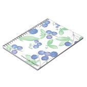 Waterverf Blauwbessen-laptop Notitieboek (Linkerzijde)