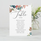 Waterverf blauwbessen met een bruinkoolzaaigoed kaart (Staand voorkant)