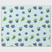 Waterverf Blauwbesvruchten Cadeaupapier (Vlak)