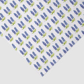 Waterverf Blauwbonnetjes Texas Floral Wildflower Tissuepapier (Detail)