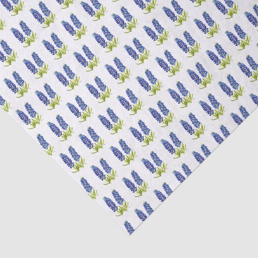 Waterverf Blauwbonnetjes Texas Floral Wildflower Tissuepapier (Detail)