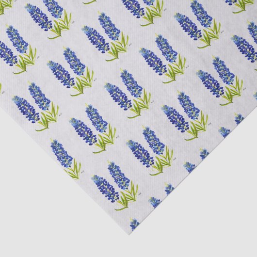 Waterverf Blauwbonnetjes Texas Floral Wildflower Tissuepapier (Detail)