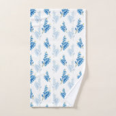 Waterverf blauwbonnetpatroon bad handdoek (Handdoek)