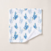 Waterverf blauwbonnetpatroon bad handdoek (Wasdoekje)