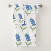 Waterverf Blauwbonnets Texas State Blue Flowers Bad Handdoek (Insitu)