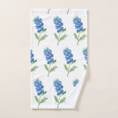 Waterverf Blauwbonnets Texas State Blue Flowers Bad Handdoek (Handdoek)