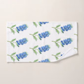 Waterverf Blauwbonnets Texas State Blue Flowers Bad Handdoek (Handdoek)