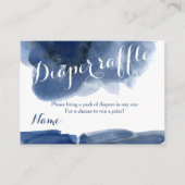 Waterverf blauwe babydouche-kaart informatiekaartje (Voorkant)