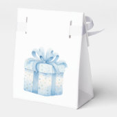 Waterverf blauwe ballonnen dank u Baby shower Bedankdoosjes (Achterkant)