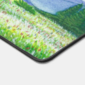 Waterverf Blauwe bergvallei Wilde Flowers Bureaumat (Hoek)