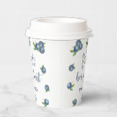 Waterverf blauwe bessen 1e verjaardagsfeestje papieren bekers (Rechts)