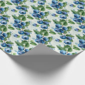 Waterverf Blauwe bessen Cadeaupapier (Hoek)