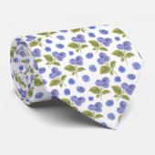 Waterverf Blauwe bessen Fruit en Blauwe bessen Bla Stropdas (Opgerold)