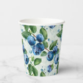 Waterverf Blauwe bessen Papieren Bekers (Achterkant)