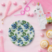 Waterverf Blauwe bessen Papieren Bordje (Feest)