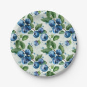 Waterverf Blauwe bessen Papieren Bordje (Voorkant)