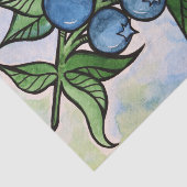 Waterverf Blauwe Bessen Tissuepapier (Detail)