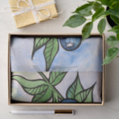 Waterverf Blauwe Bessen Tissuepapier (Geschenk)