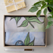 Waterverf Blauwe bessen Tissuepapier (Geschenk)