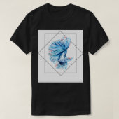 Waterverf blauwe betta t-shirt (Design voorkant)