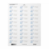 waterverf blauwe bladeren label (Full Sheet)