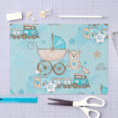 WATERVERF BLAUWE BLAUWE BLAUWE BLOKKEN TISSUEPAPIER (Craft)