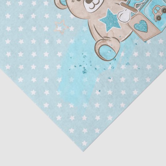 WATERVERF BLAUWE BLAUWE BLAUWE BLOKKEN TISSUEPAPIER (Detail)