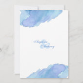 Waterverf Blauwe Blauwgroen Paarse bruiloft Kaart (Achterkant)