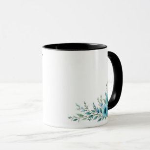 Waterverf Blauwe Bloem Coffee Mug Mok
