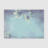 Waterverf Blauwe bloem ontkoppeling Tissuepapier (Voorkant)