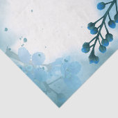 Waterverf Blauwe bloem ontkoppeling Tissuepapier (Detail)