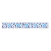 Waterverf blauwe bloemen 2 grosgrain lint (Voorkant)