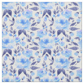 Waterverf blauwe bloemen 2 stof (Swatch)