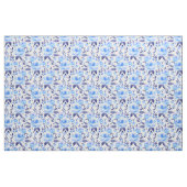 Waterverf blauwe bloemen 2 stof (Fat Quarter)