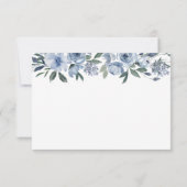 waterverf Blauwe Bloemen Begrafenis Dank u kaarten (Achterkant)